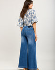 Toxik3 palazzo pants button closure patch pockets