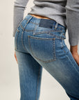 Toxik3 pantalon jean bootcut denim stretch clous
