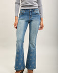 Toxik3 pantalon jean bootcut denim stretch clous