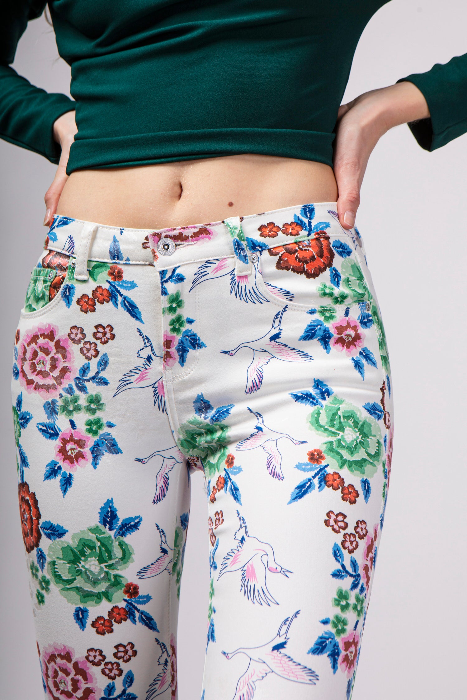 Flower print pants - Tatoo