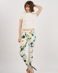 Foliage printed pants - Yumi