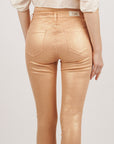 Golden textured print pants - NYXY