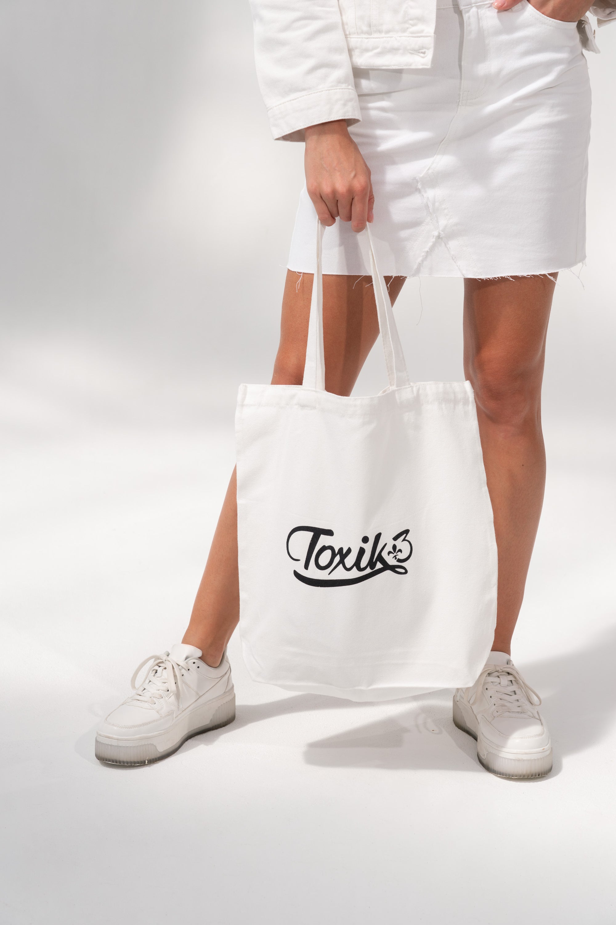 White tote - good vibes offered on your 1st order