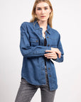 Chemise denim détail bouton - Ninon - TOXIK3