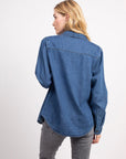 Chemise denim détail bouton - Ninon - TOXIK3