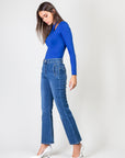 Jean bleu flare taille haute - Betsy