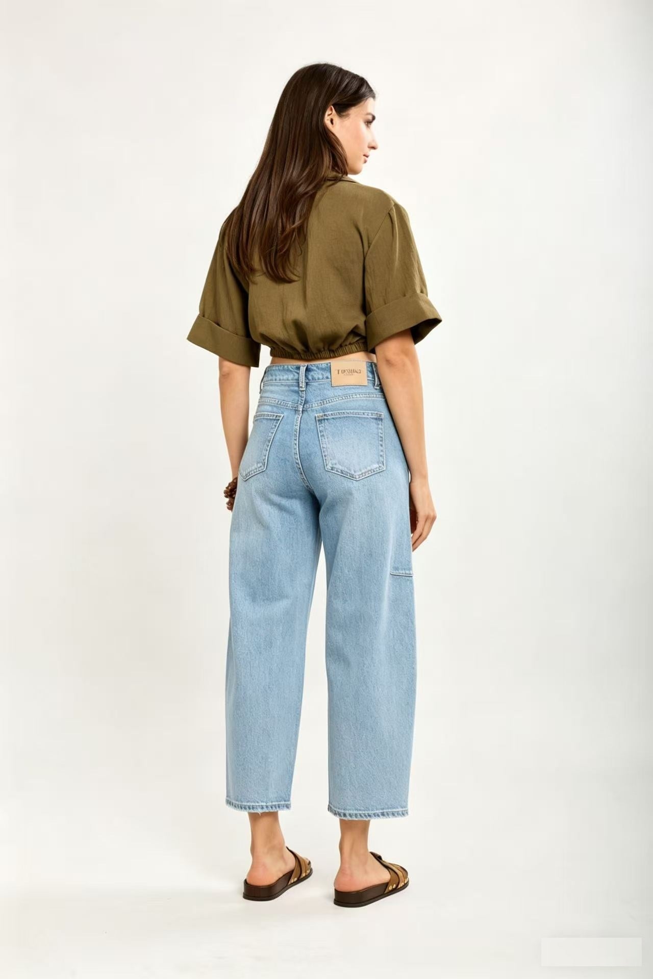 Toxik3 ballonjeansbroek Lyocell studdetails