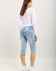 Toxik3 bermuda denim stretch accessoire foulard