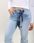 Toxik3 bermuda denim stretch accessoire foulard
