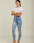 Toxik3 pantalon jean jogg denim super stretch taille haute à enfiler