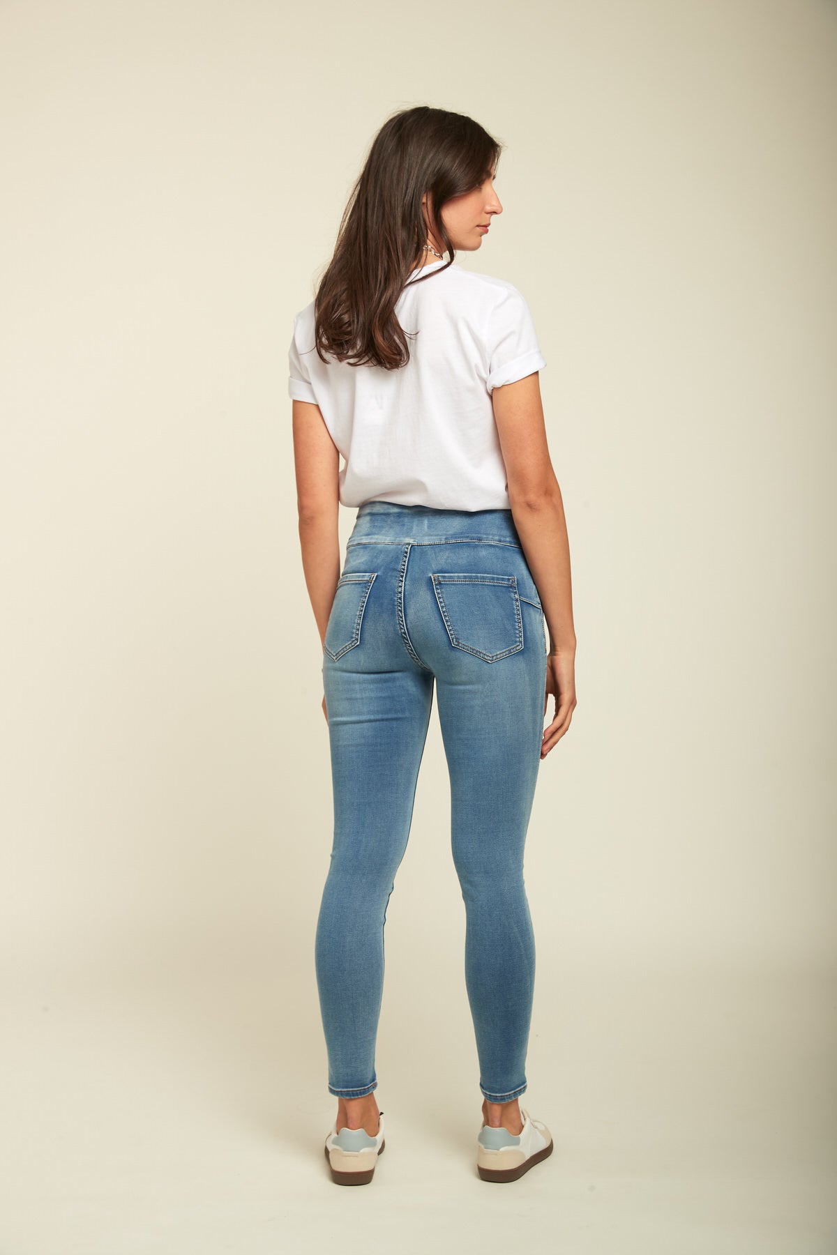 Toxik3 pantalon jean jogg denim super stretch taille haute à enfiler