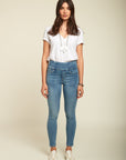 Toxik3 pantalon jean jogg denim super stretch taille haute à enfiler