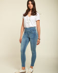 Toxik3 pantalon jean jogg denim super stretch taille haute à enfiler