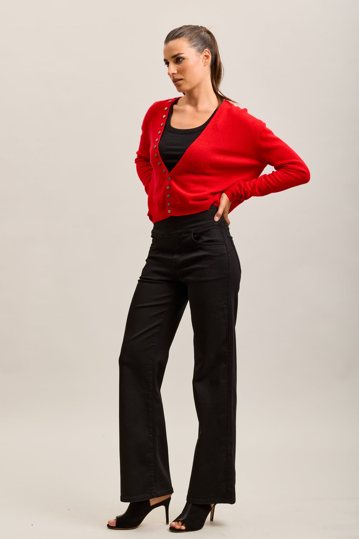Pantalones jogger Toxik3 de denim elástico Tamaño alto tirón