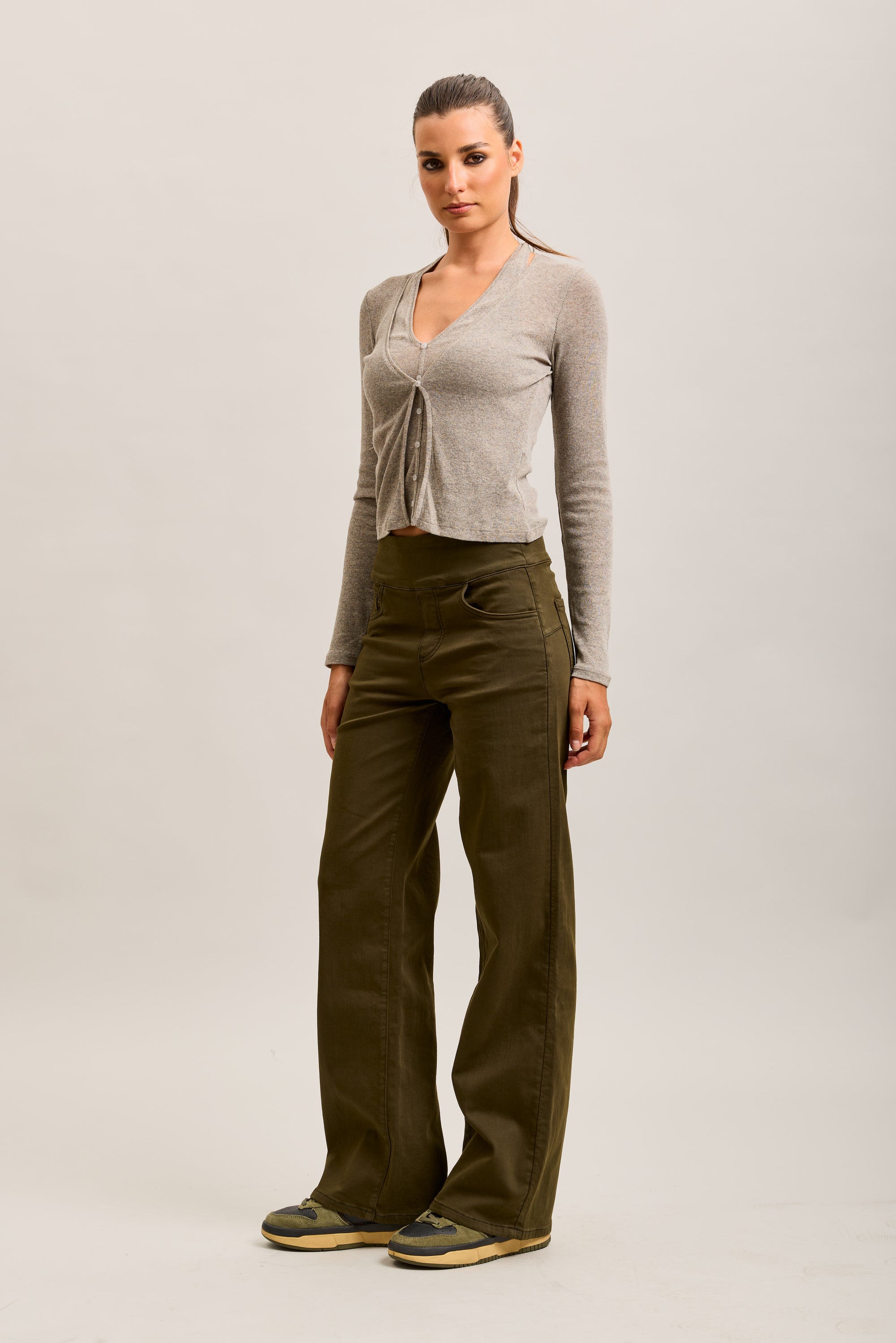 Pantalones jogger Toxik3 de denim elástico Tamaño alto tirón