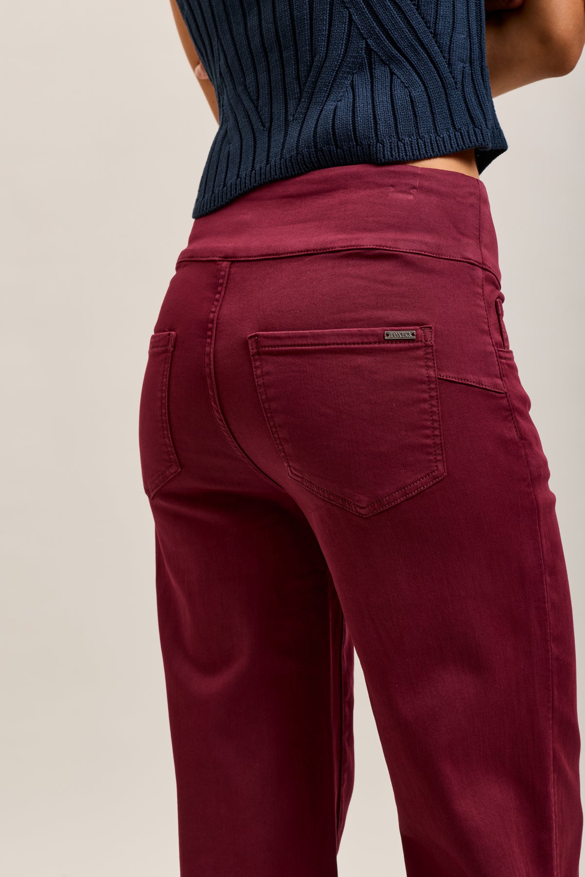 Pantalones jogger Toxik3 de denim elástico Tamaño alto tirón