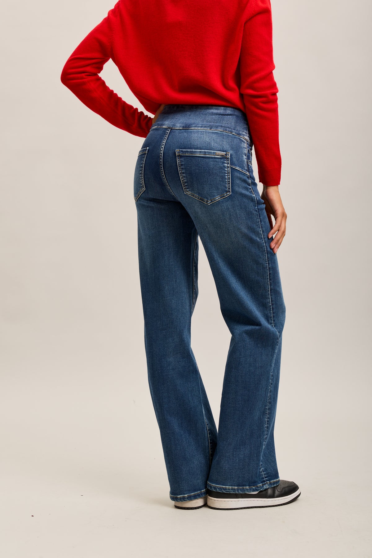 Pantalones jogger Toxik3 de denim elástico Tamaño alto tirón