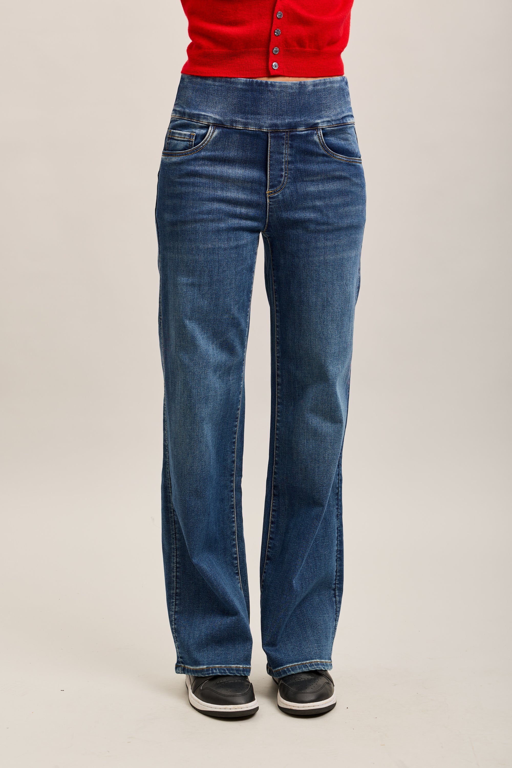 Pantalones jogger Toxik3 de denim elástico Tamaño alto tirón