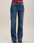 Pantalones jogger Toxik3 de denim elástico Tamaño alto tirón