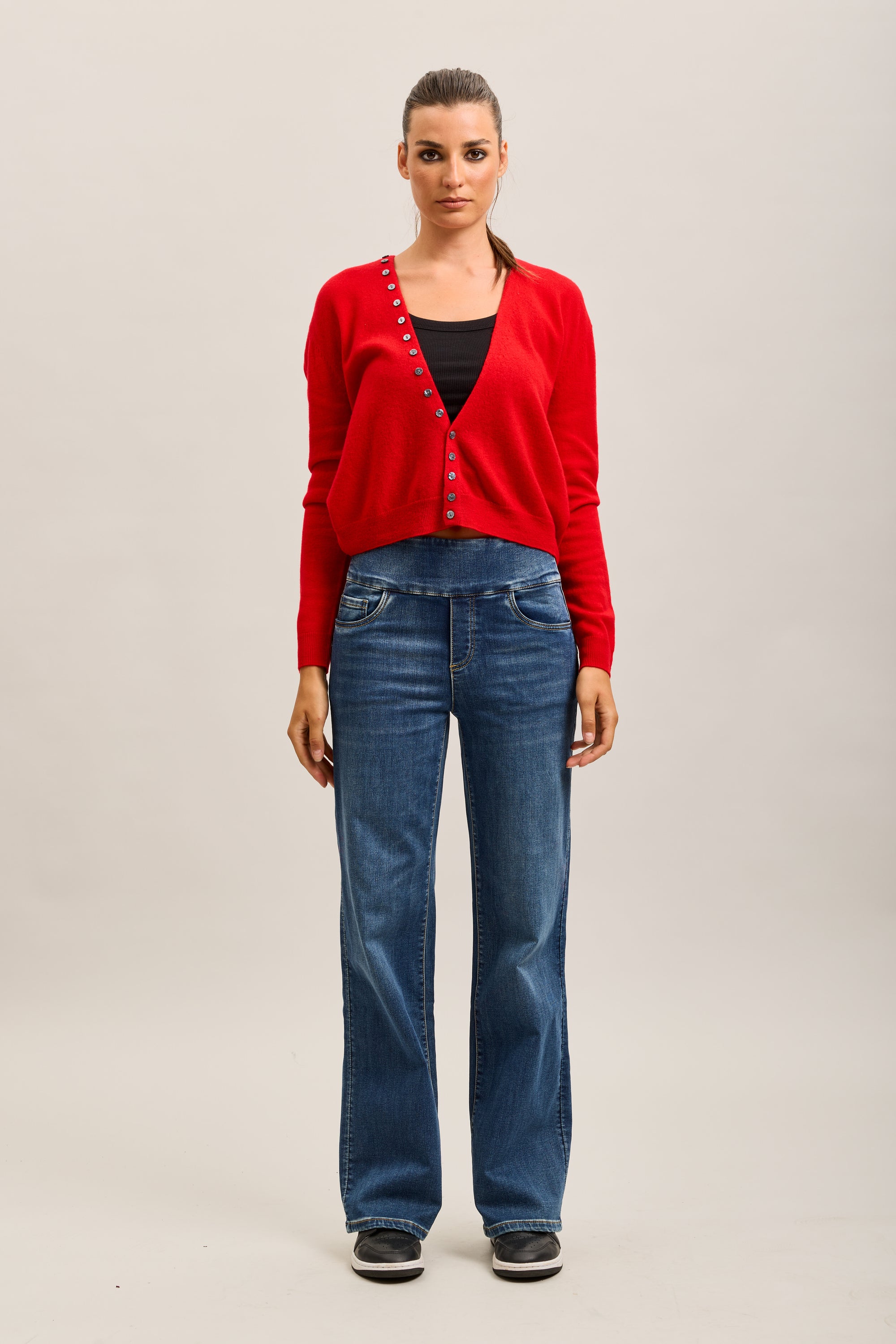 Pantalones jogger Toxik3 de denim elástico Tamaño alto tirón