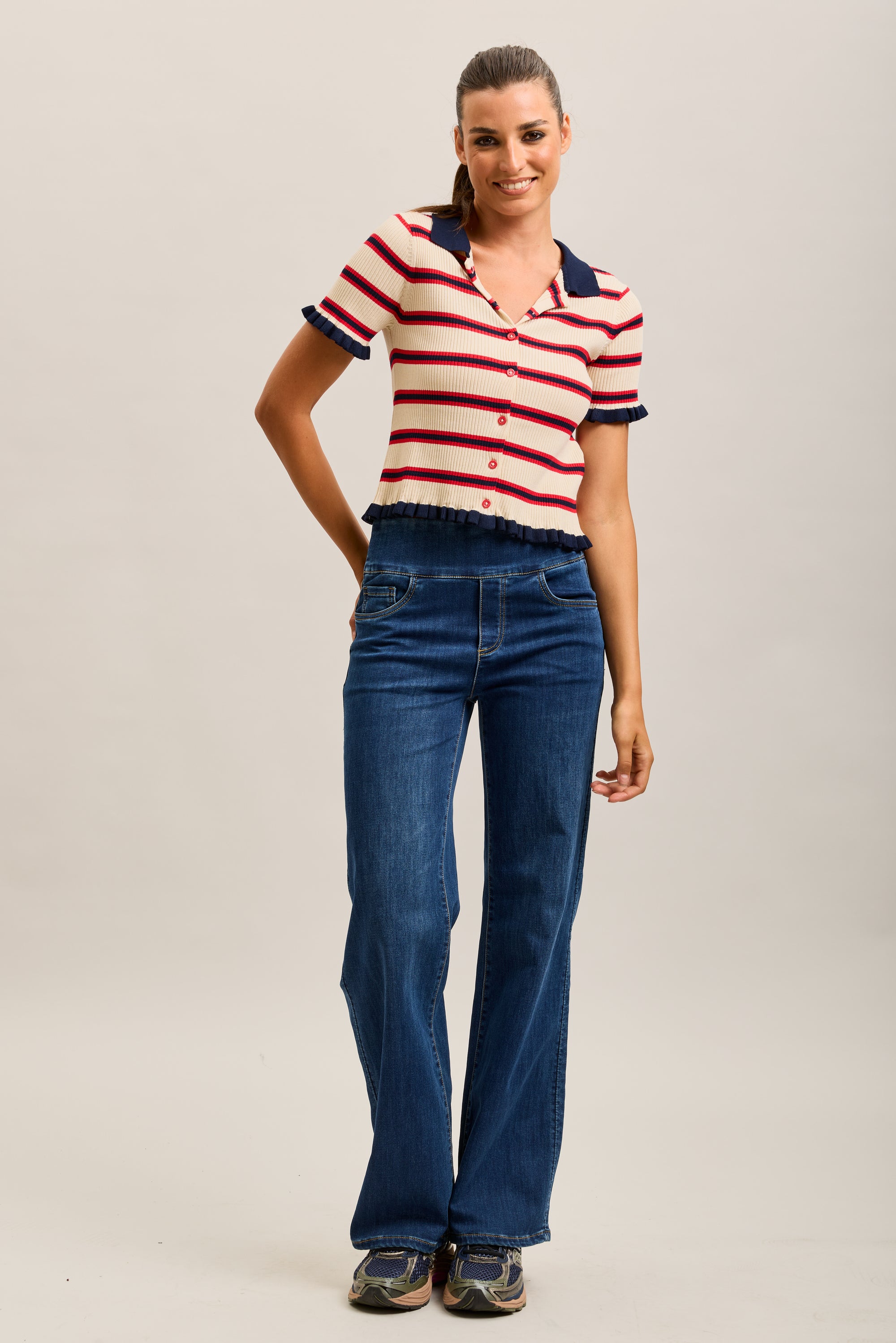 Pantalones jogger Toxik3 de denim elástico Tamaño alto tirón