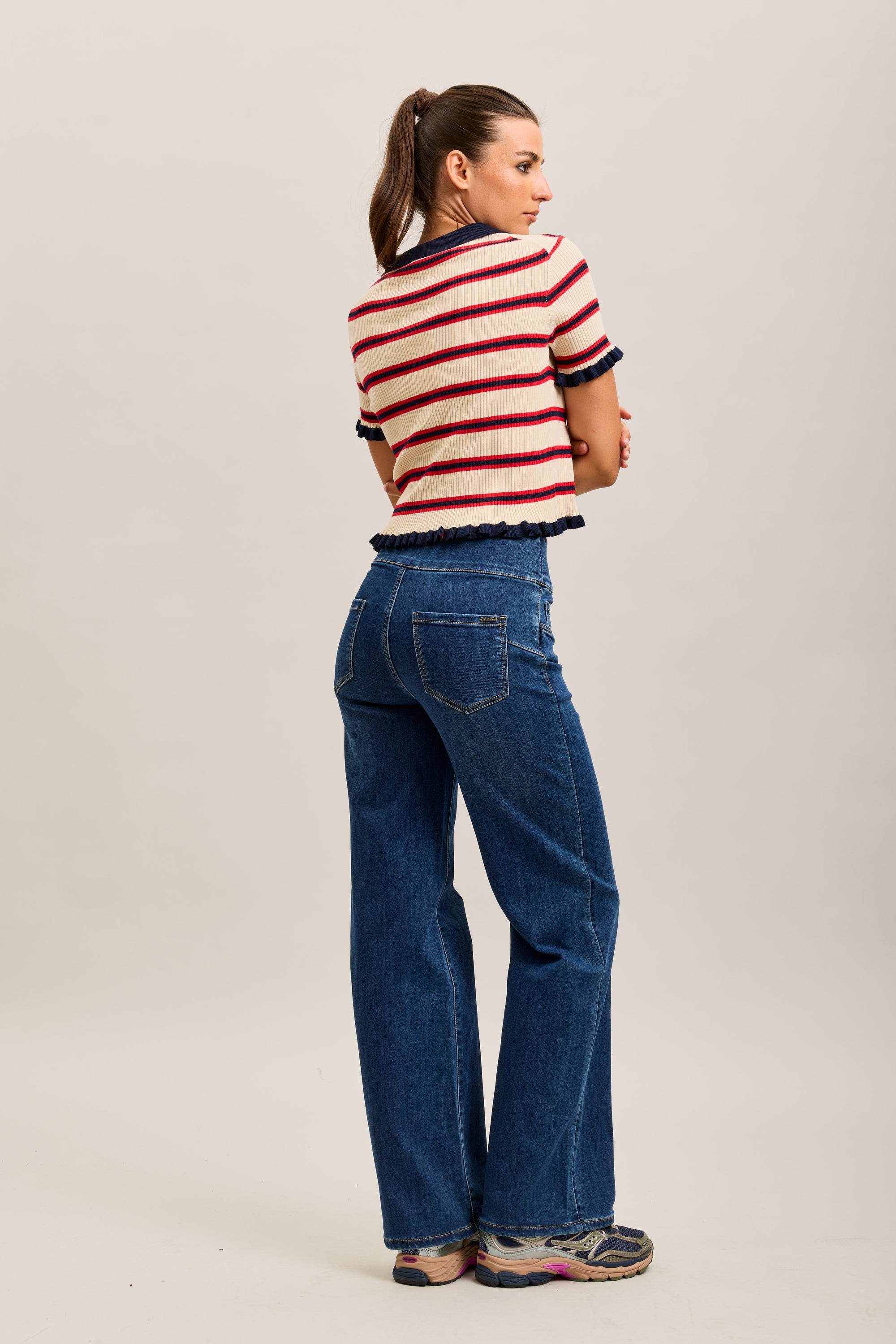 Pantalones jogger Toxik3 de denim elástico Tamaño alto tirón