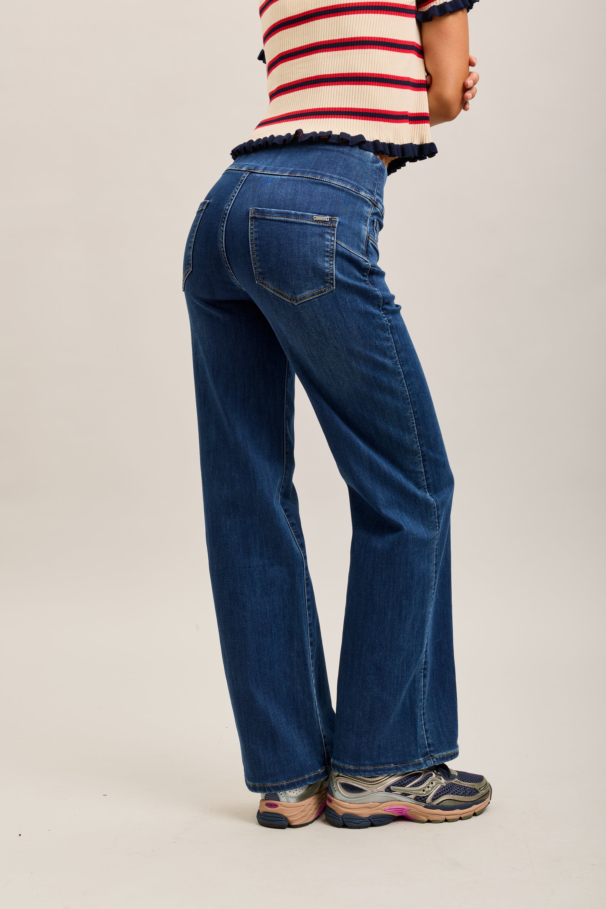 Pantalones jogger Toxik3 de denim elástico Tamaño alto tirón
