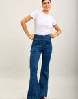 Hoch taillierte Toxik3-Jeanshose aus Stretch-Denim zum Überziehen