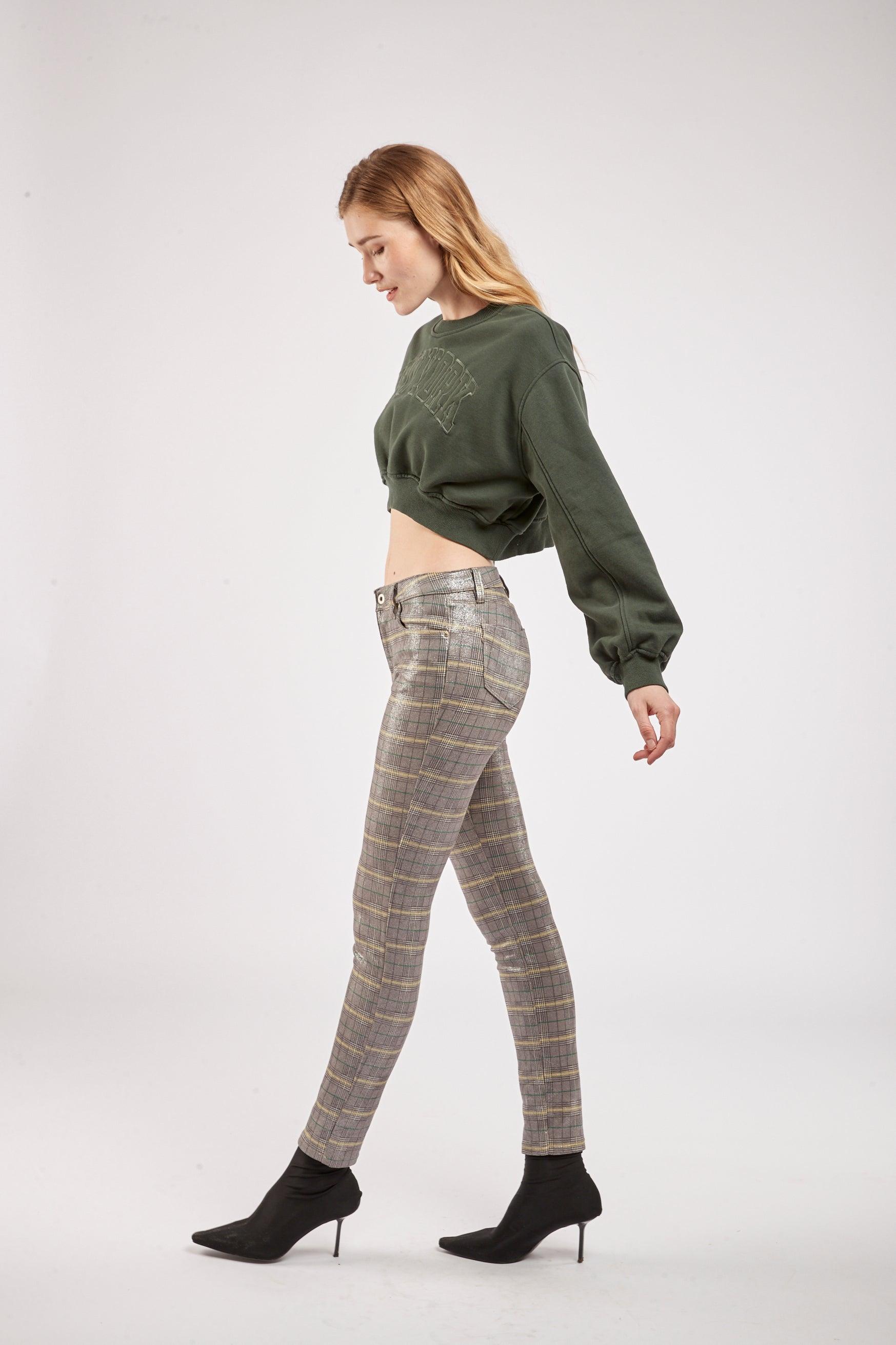 Pantalon carreaux brillant - Betany - TOXIK3