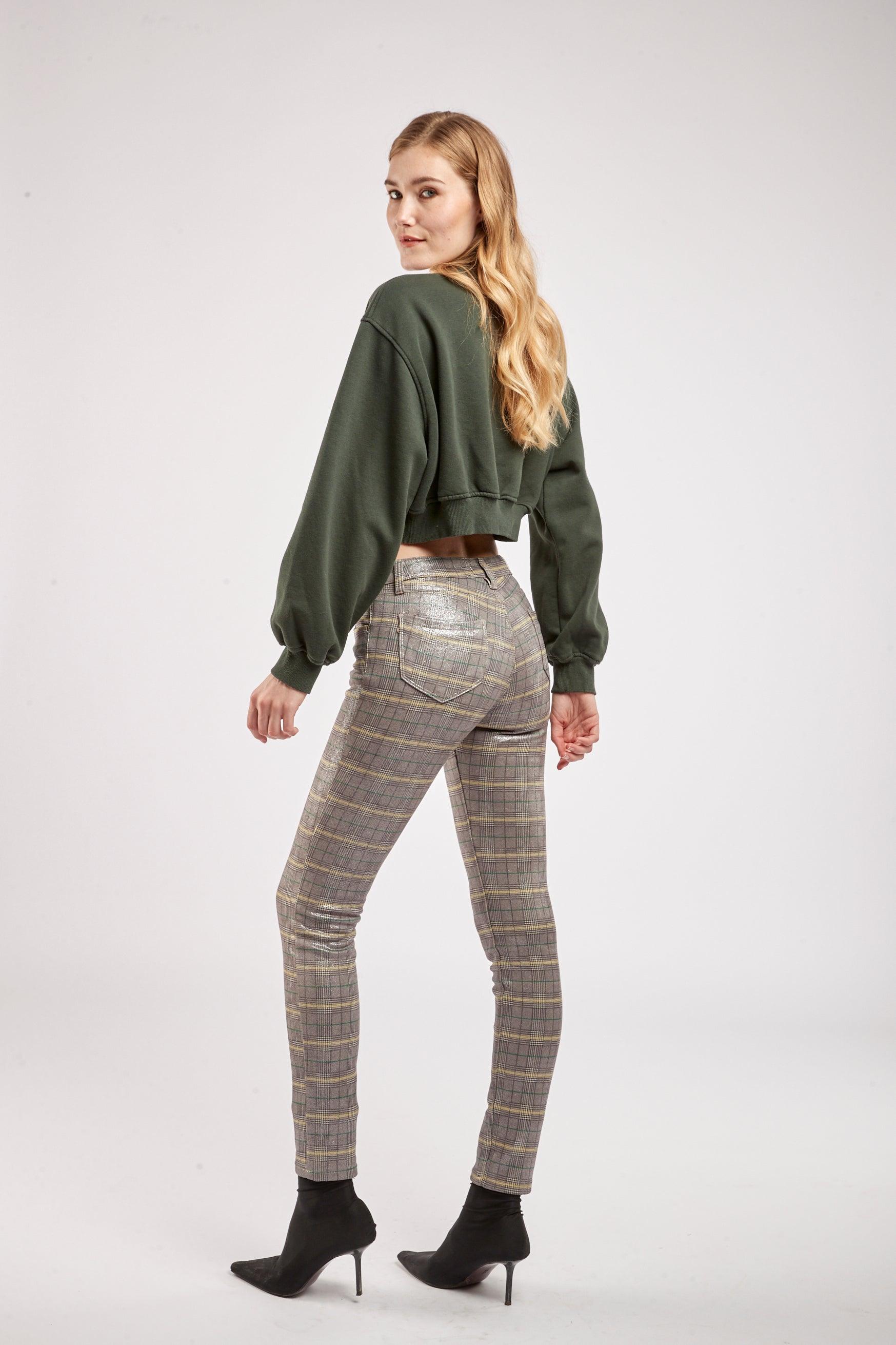 Pantalon carreaux brillant - Betany - TOXIK3