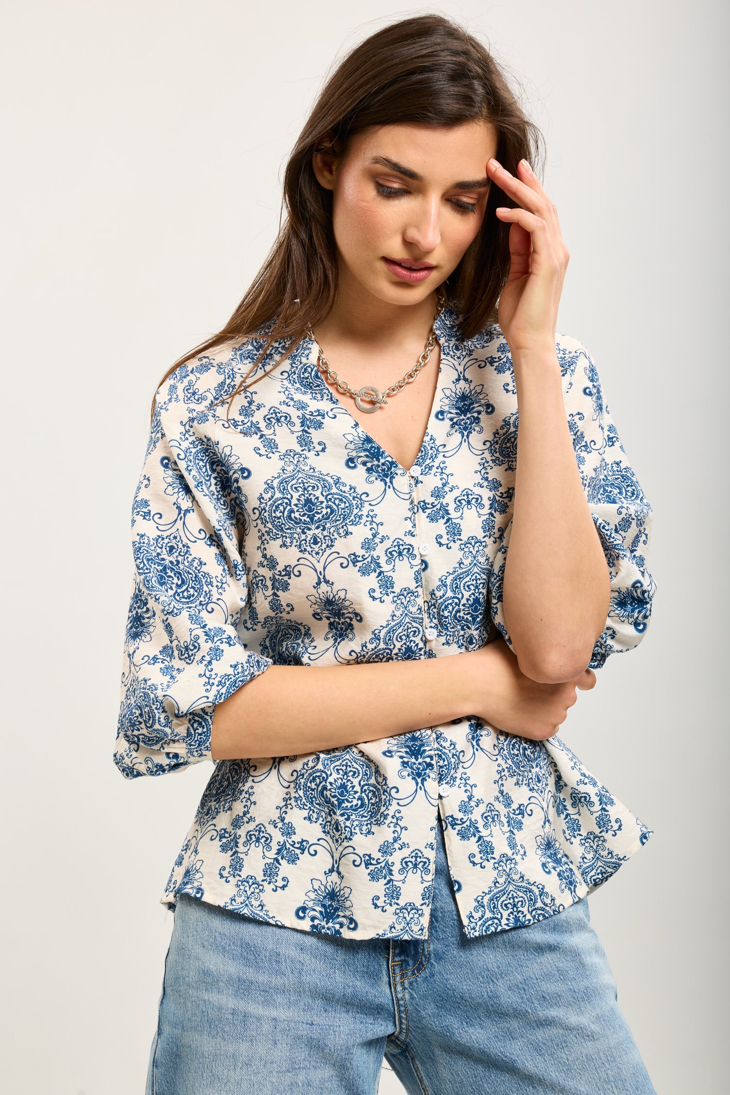 Toxik3 floral printed shirt