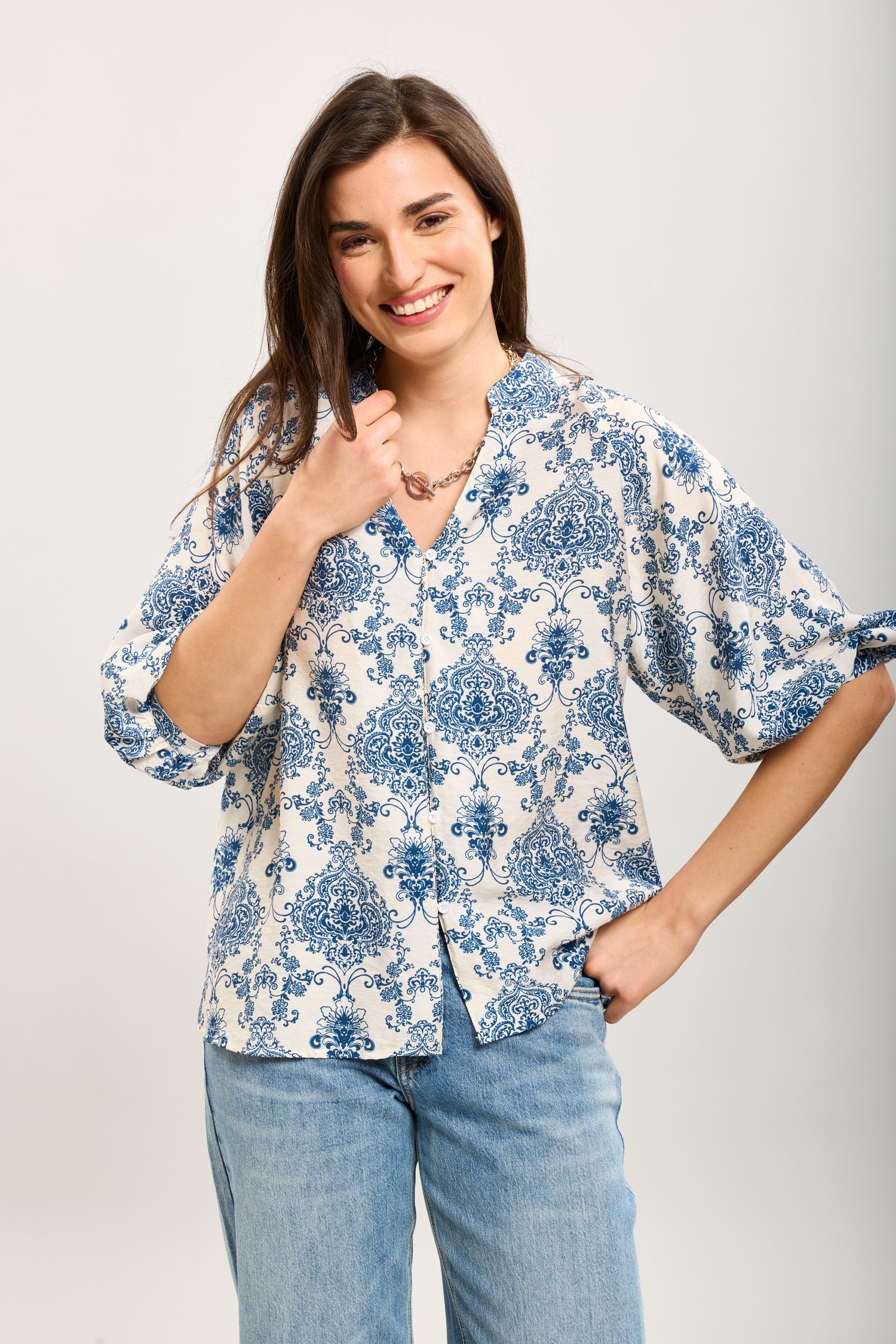 Toxik3 floral printed shirt