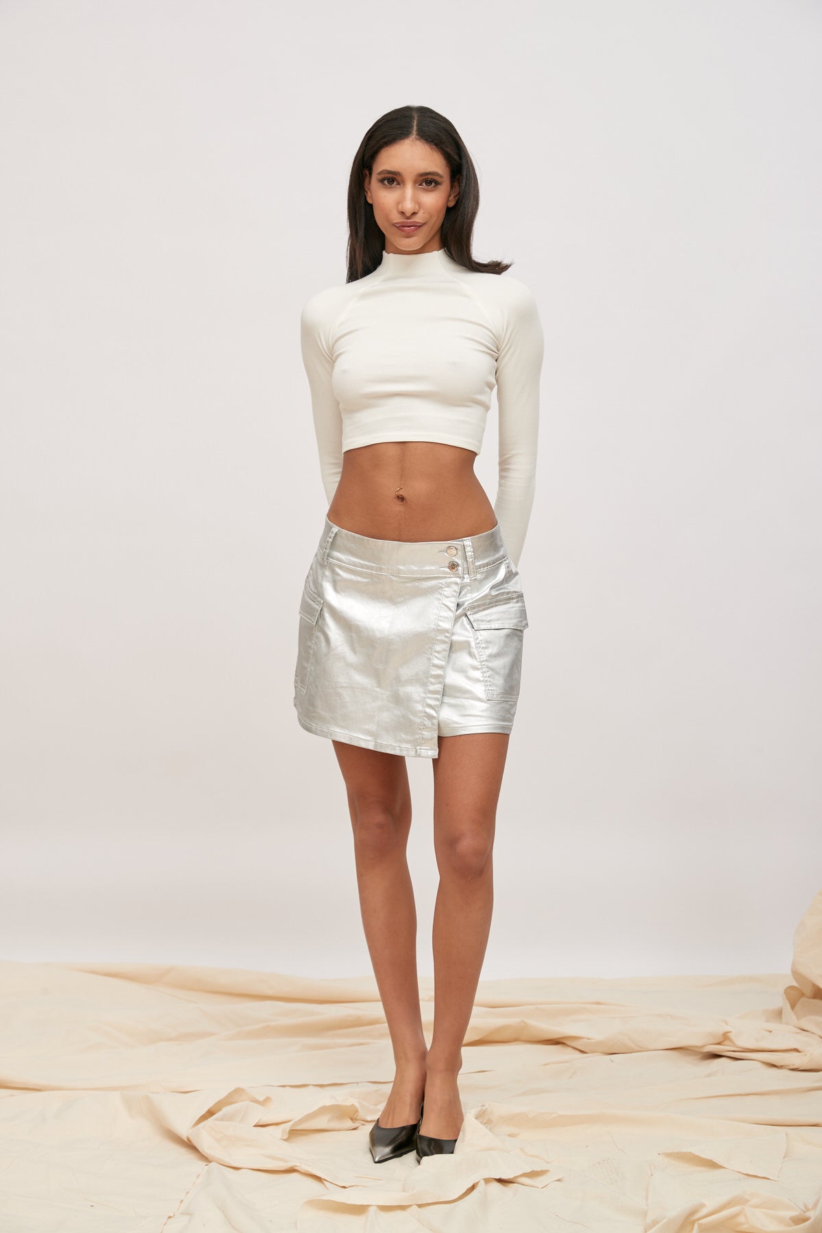Metallic shorts skirt - Chaxe
