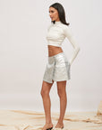 Falda de pantalones cortos metálicos - Chaxe