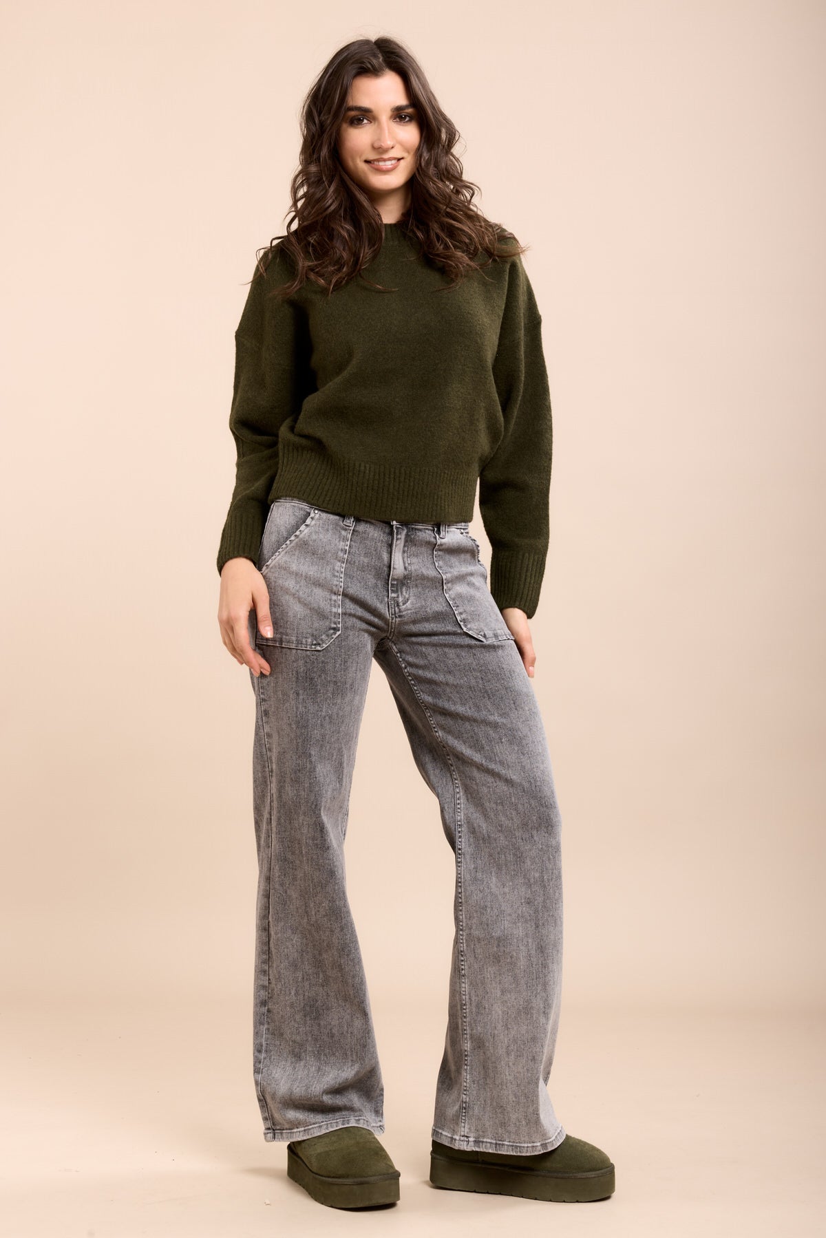 Toxik3 wide stretch denim jean pants with large pockets