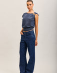 Toxik3 straight jeans with faded zebra pattern