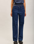 Toxik3 straight jeans with faded zebra pattern
