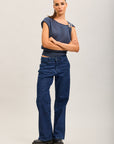 Toxik3 straight jeans with faded zebra pattern