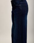 Toxik3 pantalon jean droit denim stretch strass