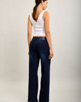 Toxik3 pantalon jean droit denim stretch strass