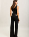Toxik3 pantalon jean droit denim stretch strass