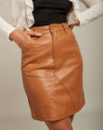 Jupe simili cognac - Betty