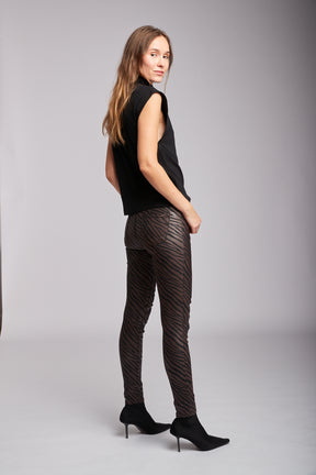 Zebro printed coated pants - Zita
