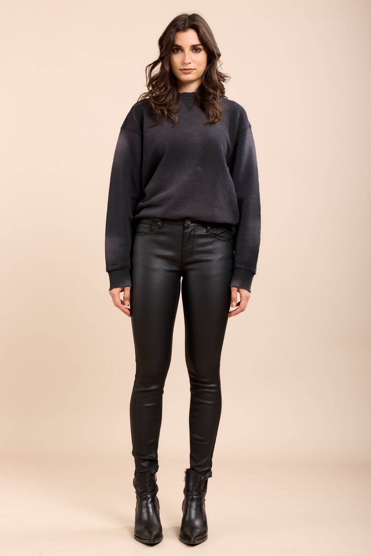 Toxik3 pantalon enduit molletonné push-up noir mate