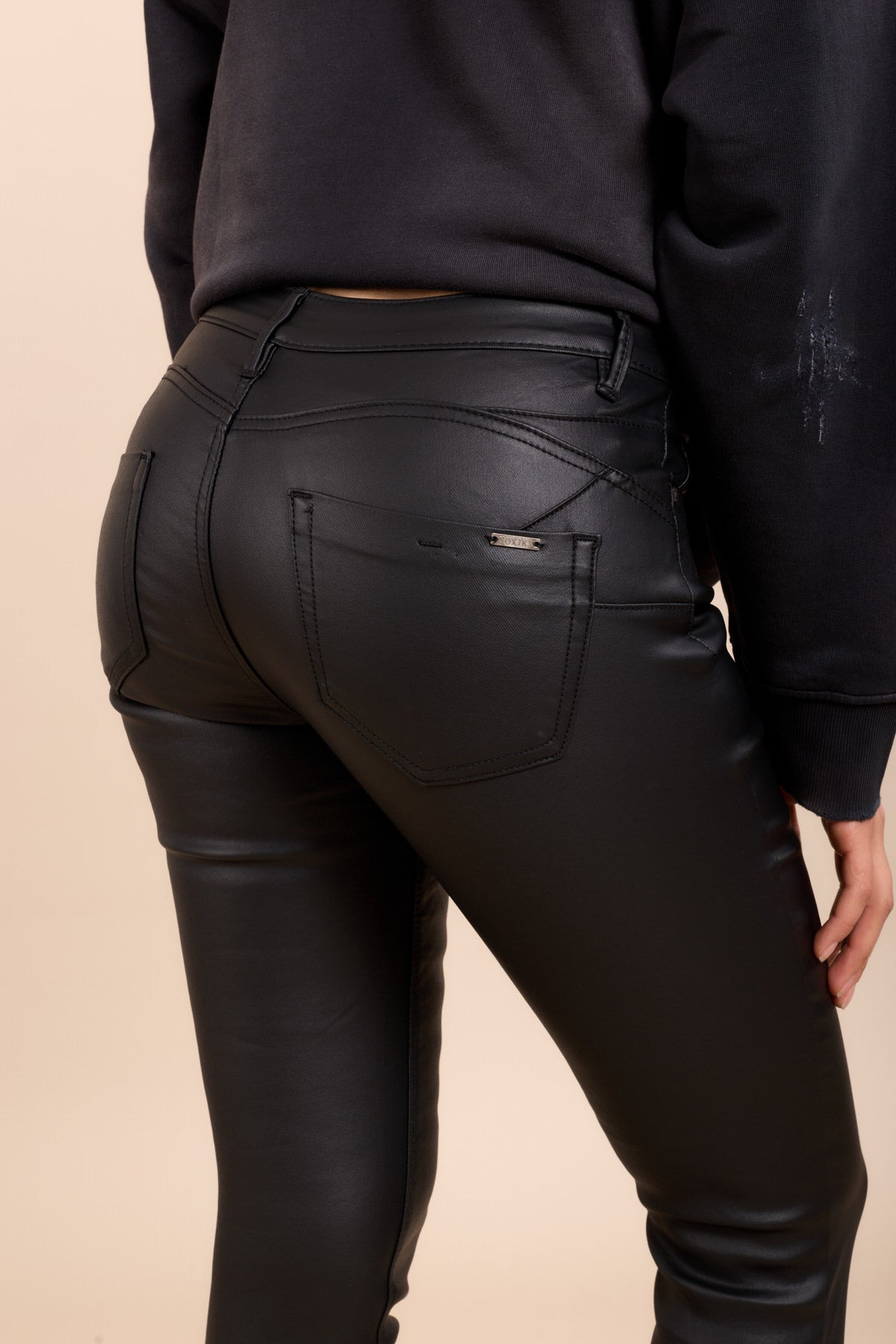 Toxik3 pantalon enduit molletonné push-up noir mate