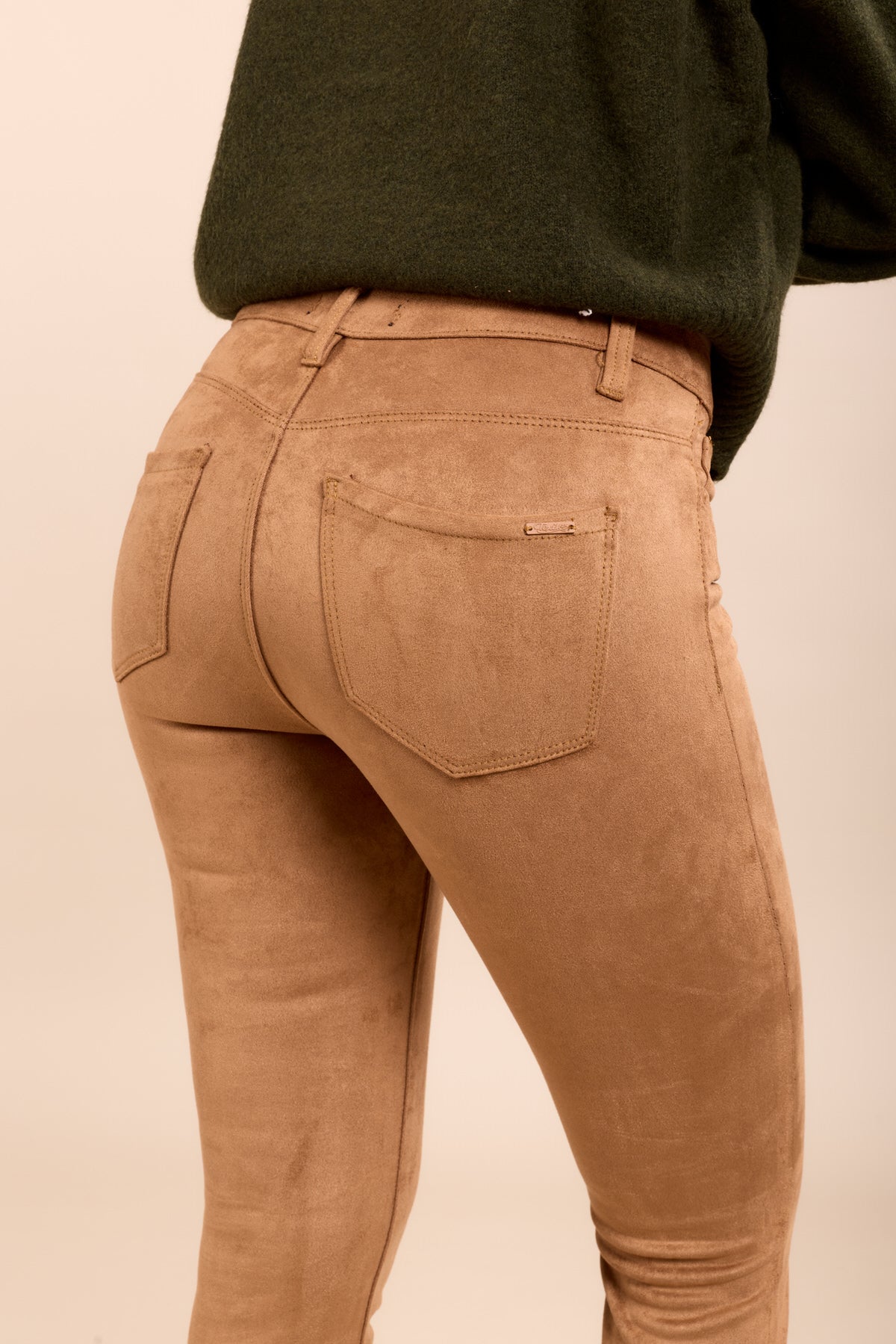 Pantalon suédine peau de pêche - Opaline