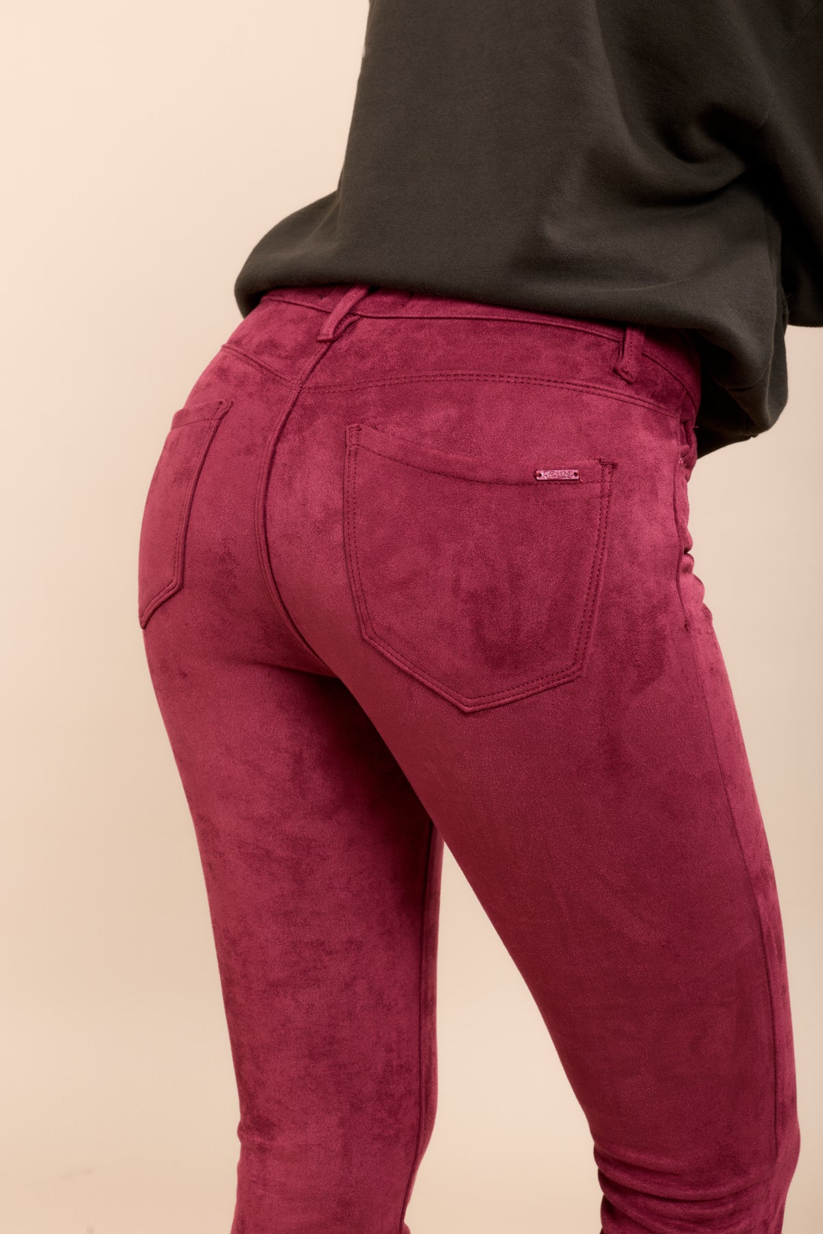 Pantalon suédine peau de pêche - Opaline