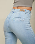 Jean taille haute poche plaqué - Lexy