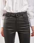 Pantalon droit simili à ceinture - Louise