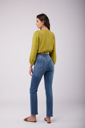 High waist straight cut jeans - Maryon